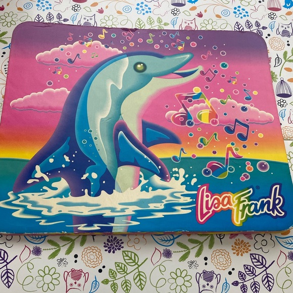 Vintage Lisa Frank Singing Dolphin Mouse Pad Y2k 90s Collectible